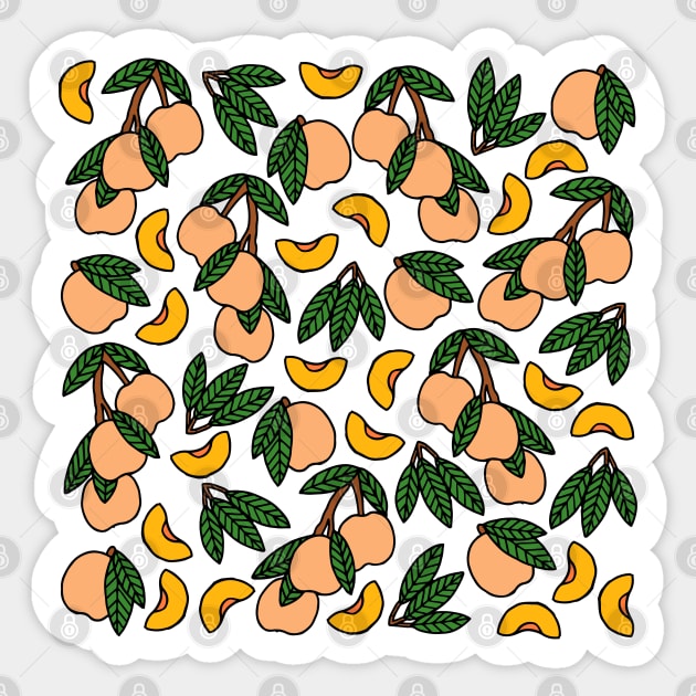 Summer Peaches Sticker by HLeslie Design